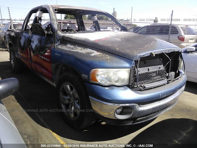 1D7HA18D44S553151 - 2004 DODGE RAM 1500 ST/SLT BLUE photo 1