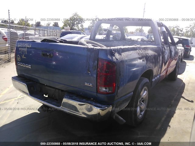 1D7HA18D44S553151 - 2004 DODGE RAM 1500 ST/SLT BLUE photo 4