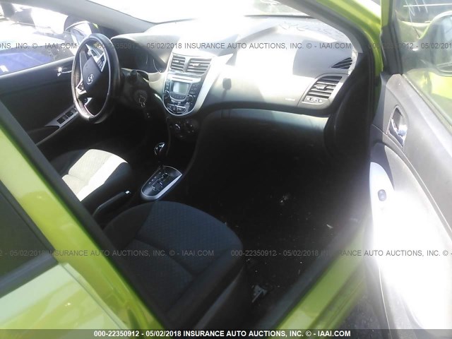 KMHCU5AE8CU020353 - 2012 HYUNDAI ACCENT GLS/GS/SE GREEN photo 5