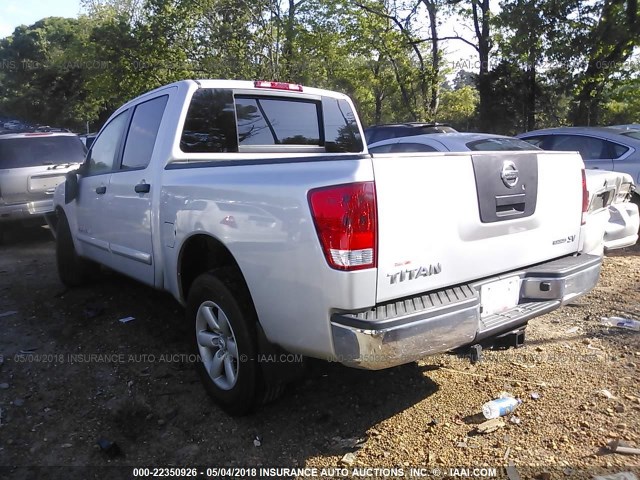 1N6BA0EK1CN321260 - 2012 NISSAN TITAN S/SV/SL/PRO-4X SILVER photo 3