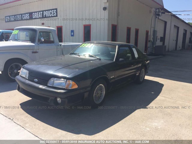 1FABP42E4JF243237 - 1988 FORD MUSTANG GT BLACK photo 2