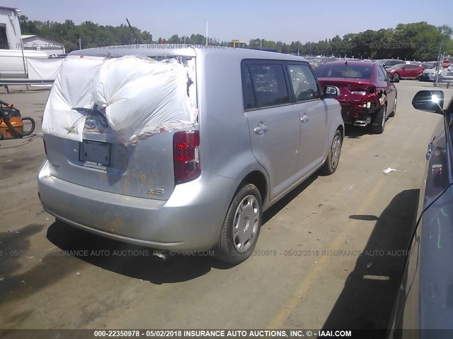 JTLKE50E791064048 - 2009 TOYOTA SCION XB SILVER photo 4