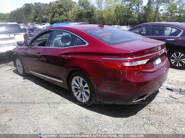 KMHFG4JG7DA241641 - 2013 HYUNDAI AZERA RED photo 3