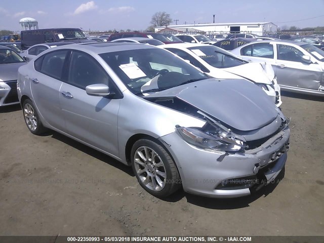 1C3CDFCAXDD135028 - 2013 DODGE DART LIMITED/R/T SILVER photo 1