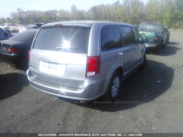 2C4RDGBG8ER471731 - 2014 DODGE GRAND CARAVAN SE SILVER photo 4