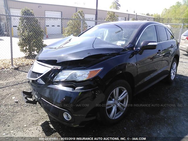 5J8TB4H36EL013470 - 2014 ACURA RDX BLACK photo 2