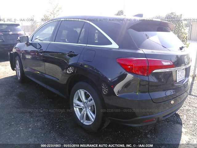 5J8TB4H36EL013470 - 2014 ACURA RDX BLACK photo 3