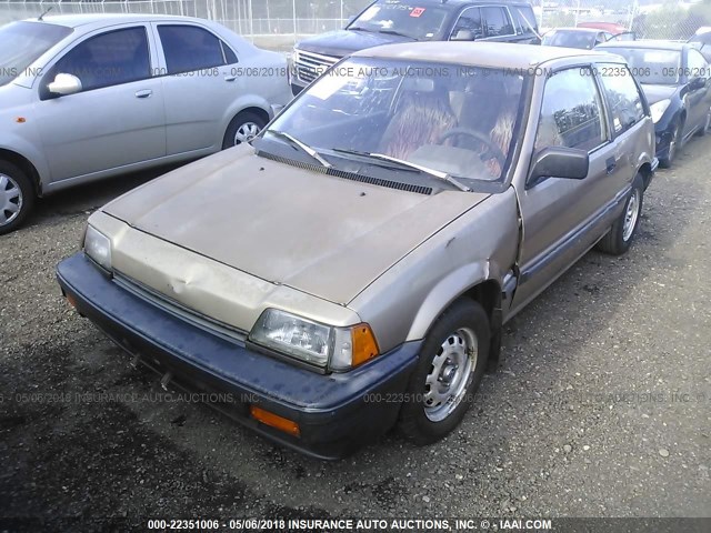 JHMEC3324HS003882 - 1987 HONDA CIVIC 1.5 DX TAN photo 2