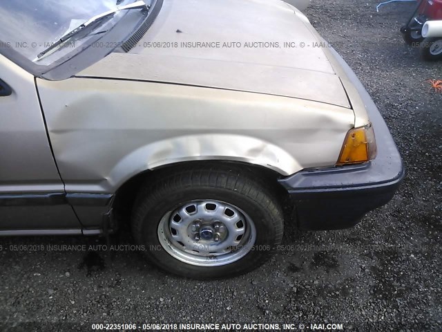 JHMEC3324HS003882 - 1987 HONDA CIVIC 1.5 DX TAN photo 6