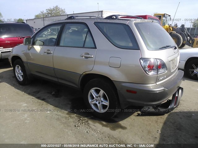 JTJGF10UX20132804 - 2002 LEXUS RX 300 GOLD photo 3