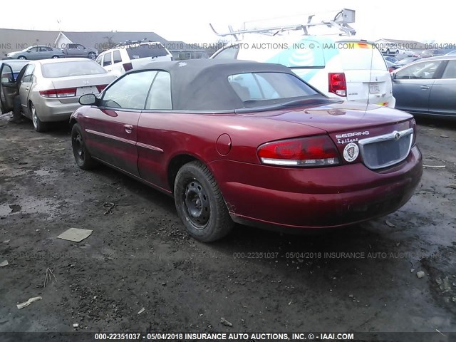 1C3EL45X64N167146 - 2004 CHRYSLER SEBRING LX RED photo 3