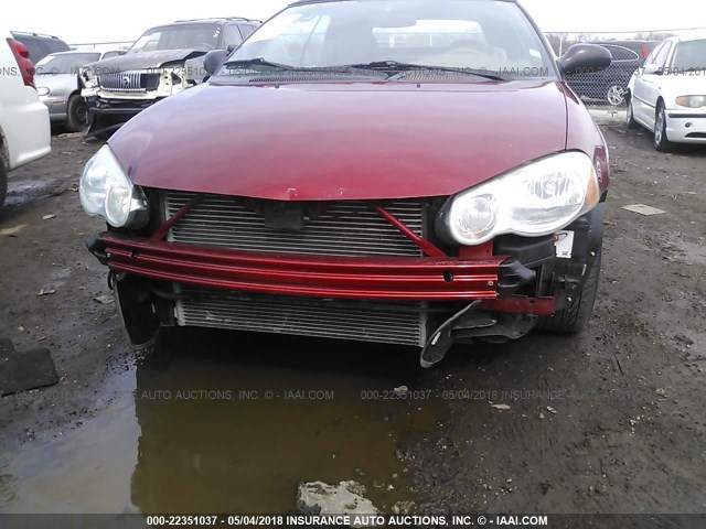 1C3EL45X64N167146 - 2004 CHRYSLER SEBRING LX RED photo 6