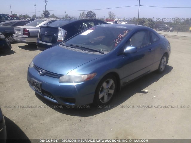 2HGFG12908H552212 - 2008 HONDA CIVIC EXL BLUE photo 2