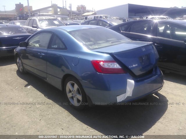 2HGFG12908H552212 - 2008 HONDA CIVIC EXL BLUE photo 3