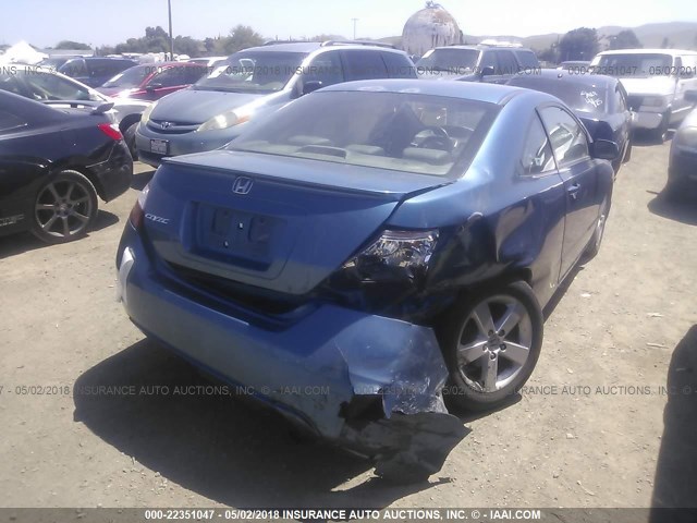 2HGFG12908H552212 - 2008 HONDA CIVIC EXL BLUE photo 4