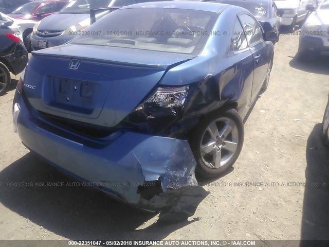 2HGFG12908H552212 - 2008 HONDA CIVIC EXL BLUE photo 6