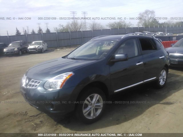 JN8AS5MV2CW717328 - 2012 NISSAN ROGUE S/SV Dark Blue photo 2