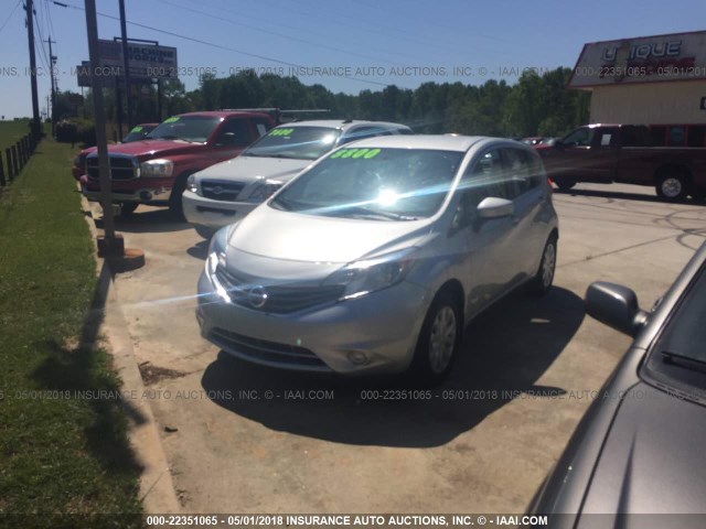 3N1CE2CP1FL387787 - 2015 NISSAN VERSA NOTE S/S PLUS/SV/SL/SR SILVER photo 2