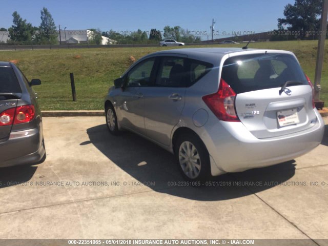 3N1CE2CP1FL387787 - 2015 NISSAN VERSA NOTE S/S PLUS/SV/SL/SR SILVER photo 3