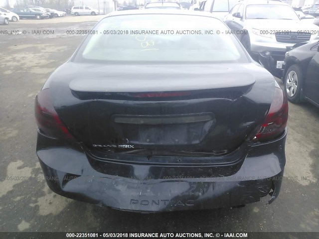 2G2WP552761296942 - 2006 PONTIAC GRAND PRIX BLACK photo 6