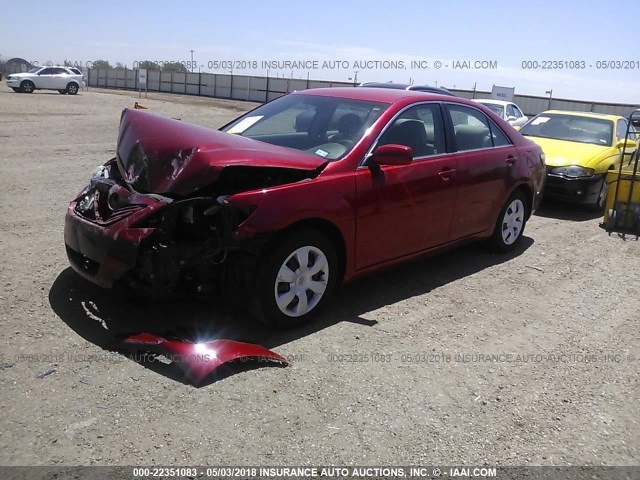 4T1BE46K07U091568 - 2007 TOYOTA CAMRY CE/LE/XLE/SE RED photo 2