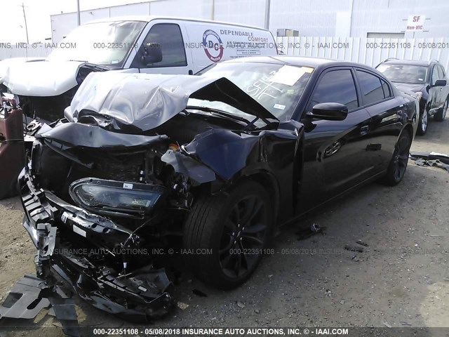 2C3CDXBG1JH140788 - 2018 DODGE CHARGER SXT BLACK photo 2