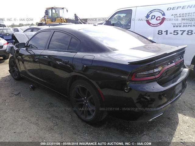 2C3CDXBG1JH140788 - 2018 DODGE CHARGER SXT BLACK photo 3