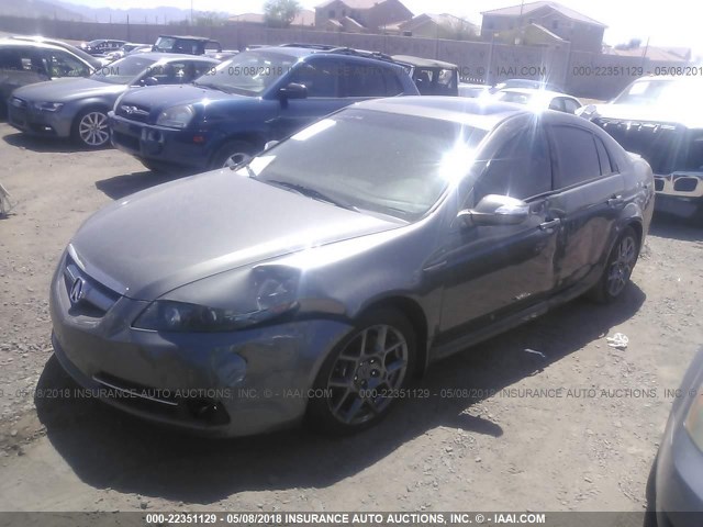 19UUA76568A023168 - 2008 ACURA TL TYPE S GRAY photo 2