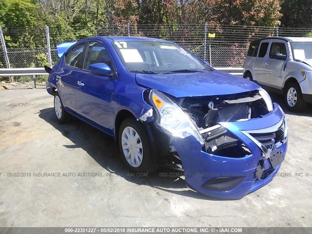 3N1CN7AP3HL852041 - 2017 NISSAN VERSA S/S PLUS/SV/SL BLUE photo 1