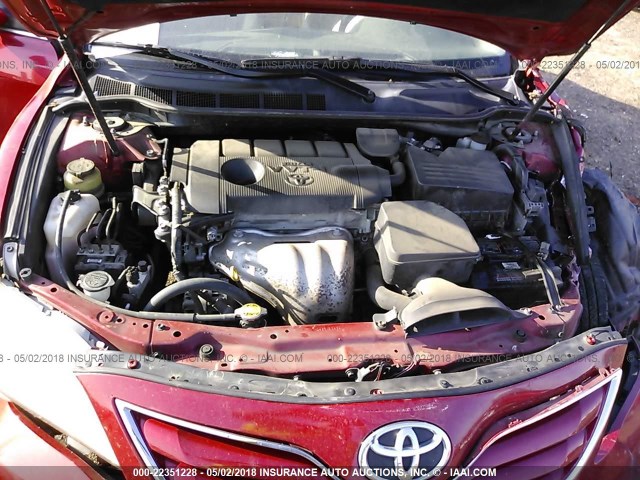 4T1BF3EK1BU621936 - 2011 TOYOTA CAMRY SE/LE/XLE 红色 照片 10