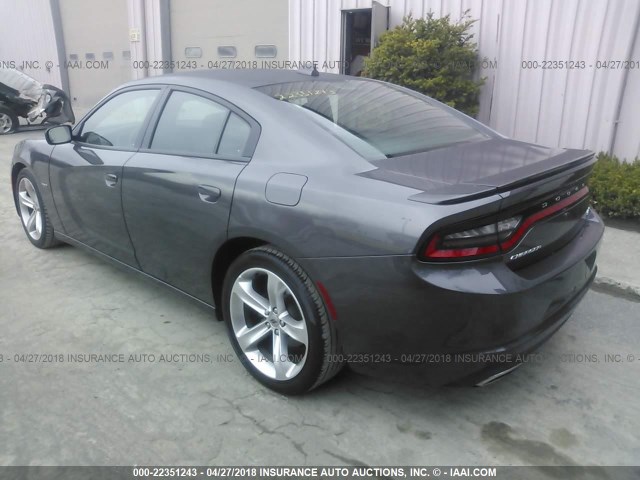 2C3CDXCT2HH528697 - 2017 DODGE CHARGER R/T GRAY photo 3