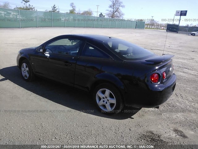 1G1AL15F377270140 - 2007 CHEVROLET COBALT LT BLACK photo 3