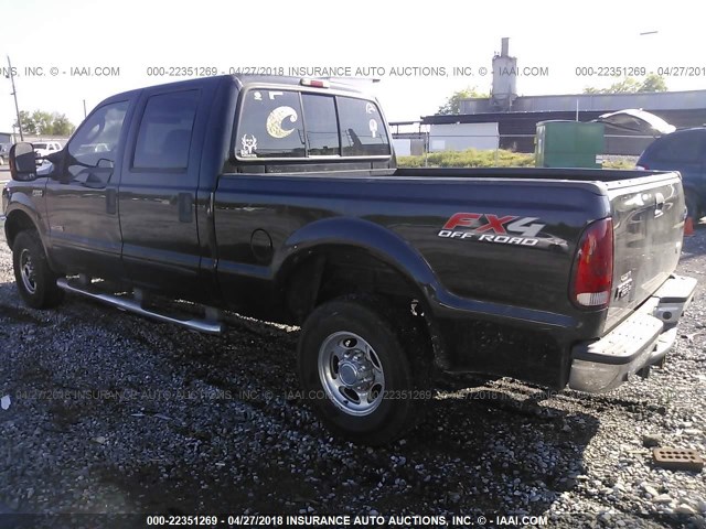 1FTNW21P43ED49228 - 2003 FORD F250 SUPER DUTY BLACK photo 3