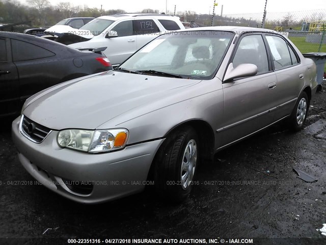 2T1BR18E72C578545 - 2002 TOYOTA COROLLA CE/LE/S GRAY photo 2