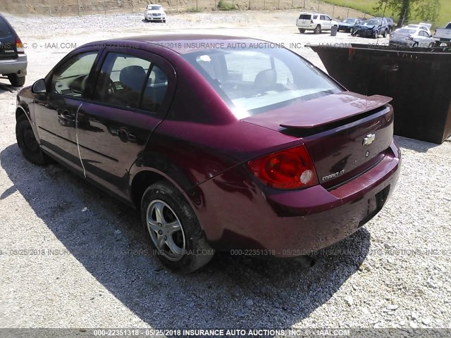 1G1AL55F777289023 - 2007 CHEVROLET COBALT LT RED photo 3