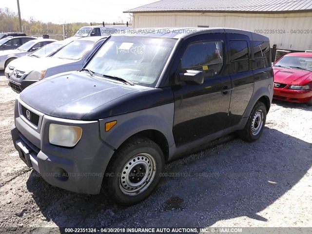 5J6YH27243L028539 - 2003 HONDA ELEMENT DX BLACK photo 2