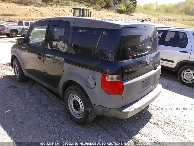 5J6YH27243L028539 - 2003 HONDA ELEMENT DX BLACK photo 3