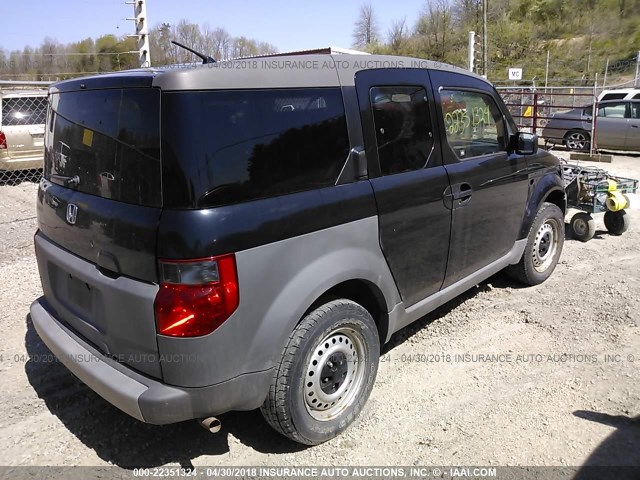 5J6YH27243L028539 - 2003 HONDA ELEMENT DX BLACK photo 4