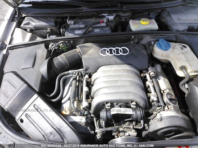 WAULT68E33A364531 - 2003 AUDI A4 3.0 QUATTRO SILVER photo 10