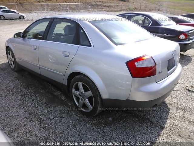 WAULT68E33A364531 - 2003 AUDI A4 3.0 QUATTRO SILVER photo 3