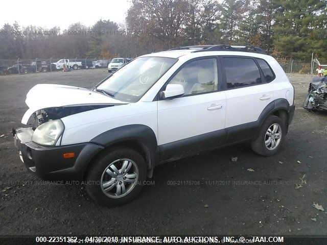 KM8JN12D67U609345 - 2007 HYUNDAI TUCSON SE/LIMITED WHITE photo 2