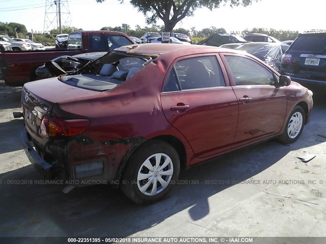 1NXBU4EE5AZ192384 - 2010 TOYOTA COROLLA S/LE/XLE RED photo 4