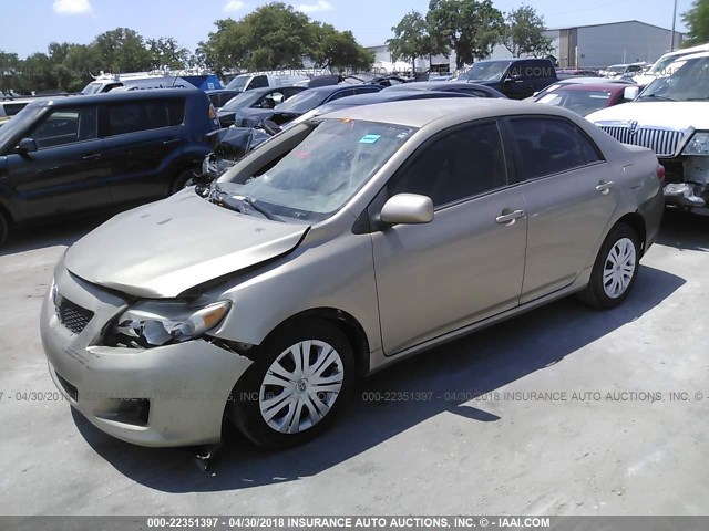 1NXBU4EE5AZ304844 - 2010 TOYOTA COROLLA S/LE/XLE GOLD photo 2