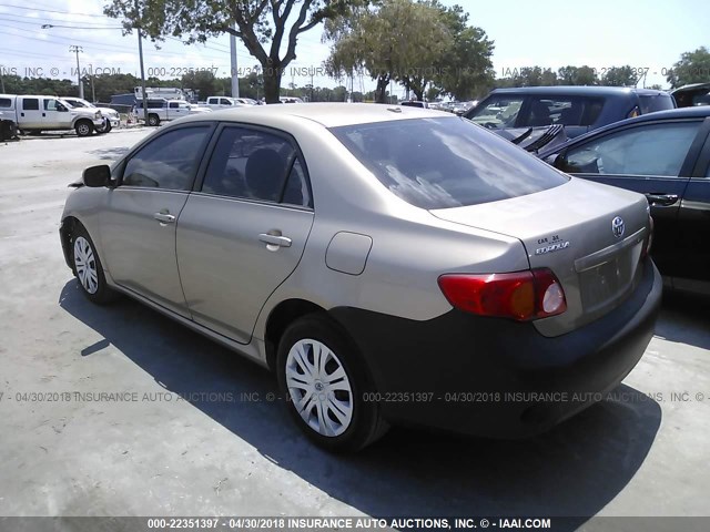 1NXBU4EE5AZ304844 - 2010 TOYOTA COROLLA S/LE/XLE GOLD photo 3