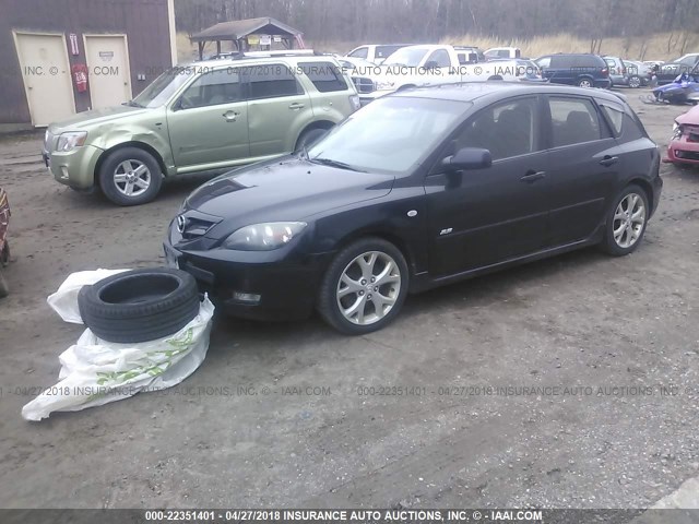 JM1BK344471741273 - 2007 MAZDA 3 HATCHBACK BLACK photo 2