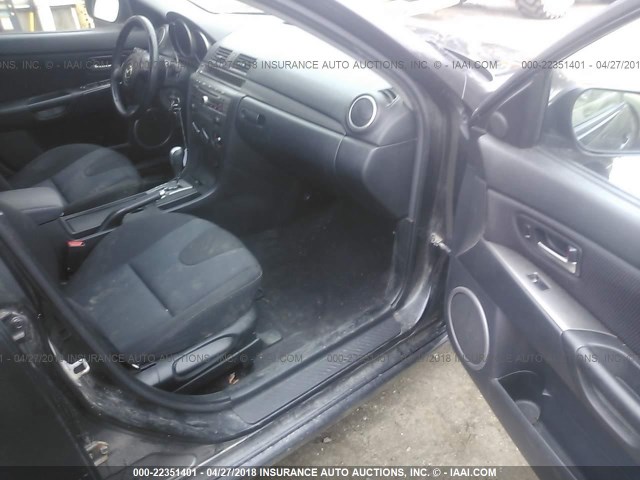 JM1BK344471741273 - 2007 MAZDA 3 HATCHBACK BLACK photo 5