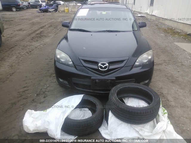 JM1BK344471741273 - 2007 MAZDA 3 HATCHBACK BLACK photo 6