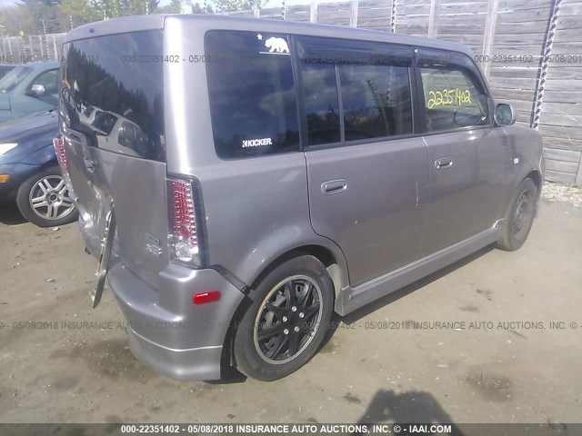 JTLKT334750210168 - 2005 TOYOTA SCION XB GRAY photo 4