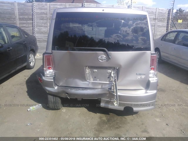 JTLKT334750210168 - 2005 TOYOTA SCION XB GRAY photo 6
