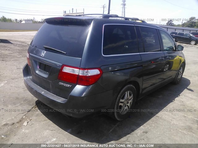 5FNRL38735B118747 - 2005 HONDA ODYSSEY EXL ლურჯი ფოტო 4